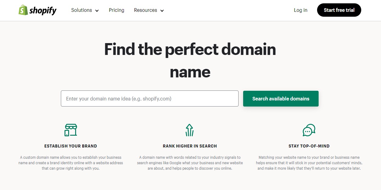 shopify Domain Name 